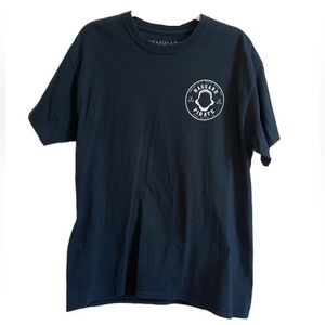 Haggard Pirate— Shark Graphic Tee, black/white, Large